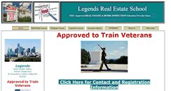 Desktop Screenshot of legendsrealestateschool.com