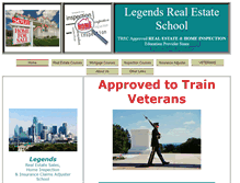Tablet Screenshot of legendsrealestateschool.com
